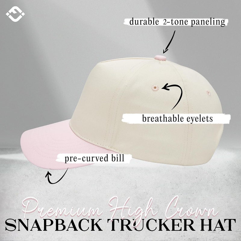 Funky Junque Vintage Canvas Snapback Hat - Adjustable 2 Tone Cap for Men Women - Put It On My, Cowboy, Girl Dad, Funny - Image 3